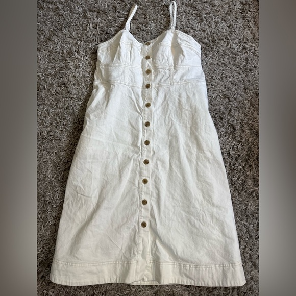 UNIVERSAL THREAD XL ✨ adult sleeveless White Button-Down dress great condition - Picture 1 of 3